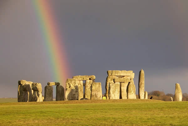 Rainbow at Stonehenge