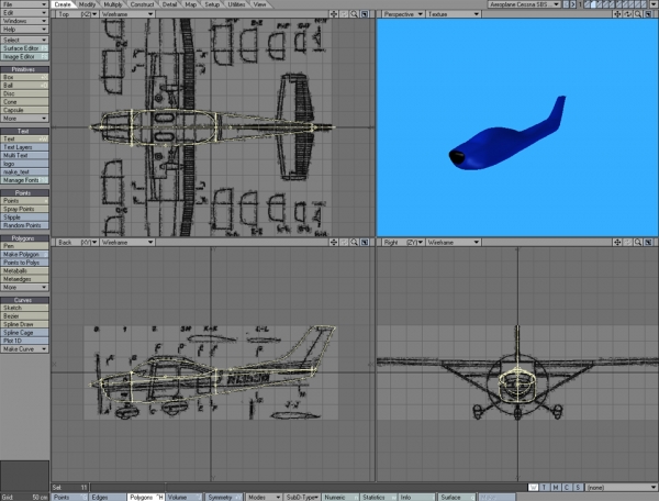 Creation of Flamed Skylane: Step 1