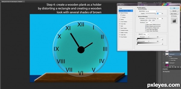 Creation of clock with roman numbers: Step 4