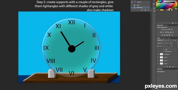 Creation of clock with roman numbers: Step 5