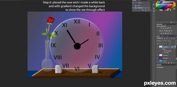 Creation of clock with roman numbers: Step 6