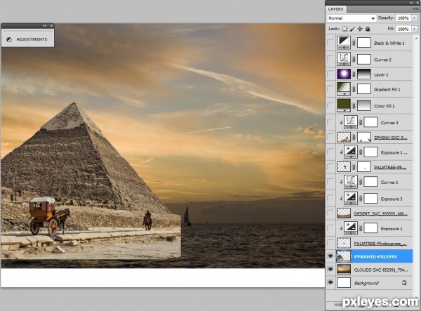 Creation of Egyptian Scene: Step 2