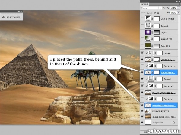 Creation of Egyptian Scene: Step 8