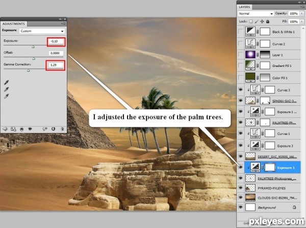 Creation of Egyptian Scene: Step 9