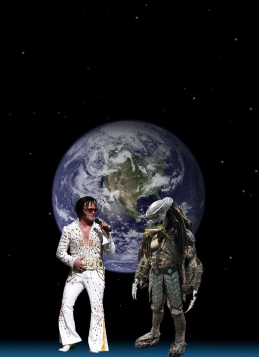 Creation of Elvis vs. Predator: Step 3