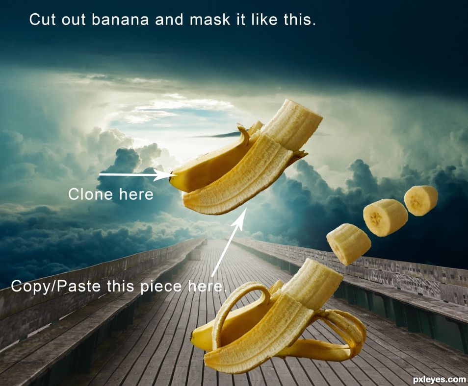 Creation of Flying Banana Man : Step 7