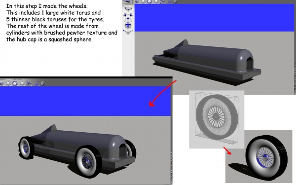 Creation of 1929 bentley racer: Step 4