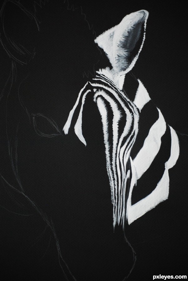 Creation of painted zebras: Step 2