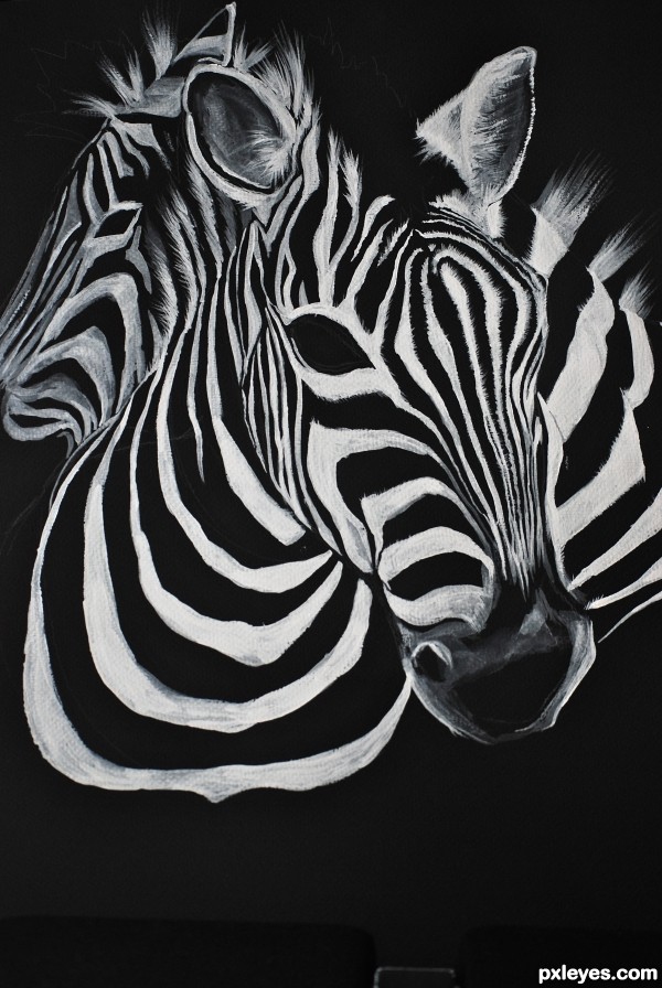 Creation of painted zebras: Step 4