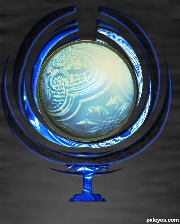 Creation of Blue Globe: Step 8