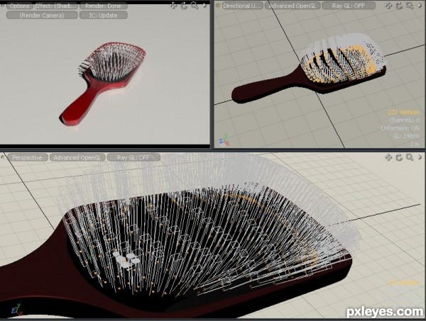 Creation of Hair Brush: Step 7