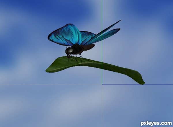 Creation of Blue Butterfly: Step 15