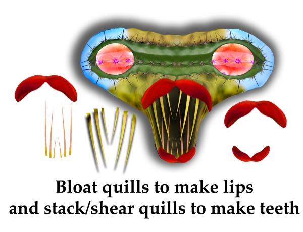 Creation of Cactus Flower Monster: Step 8