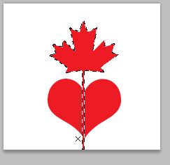 Creation of I love Canada: Step 2