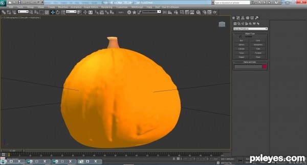 Creation of Angry pumpkin: Step 3