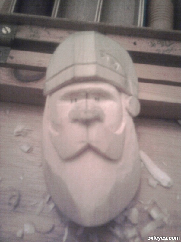 Creation of a whittle santa: Step 5