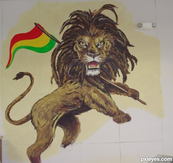 Creation of Rasta Lion: Step 14