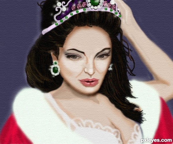 Creation of Angelina Jolie as Beauty Queen: Step 5