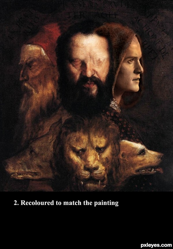 Creation of Titian meets Tolkien.: Step 2