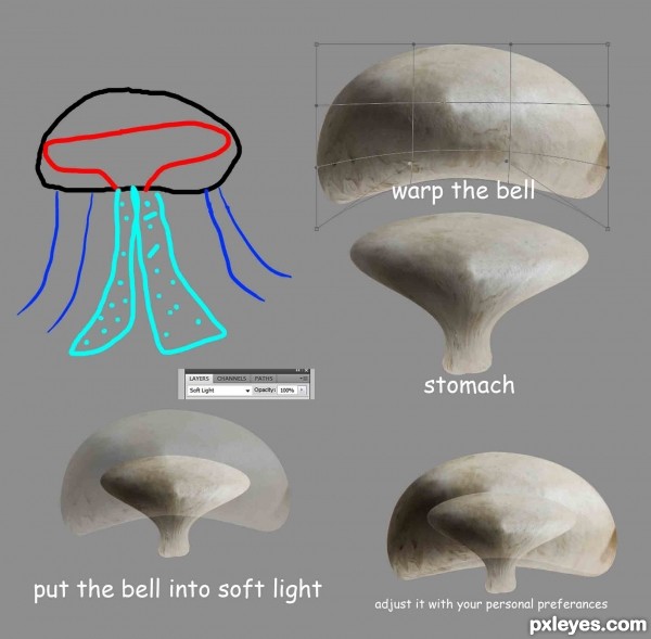 Creation of Megajellydon: Step 3