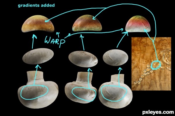 Creation of Glass Mushrooms: Step 3