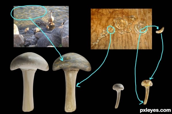 Creation of Glass Mushrooms: Step 4