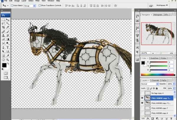 Creation of Festive Horse: Step 7