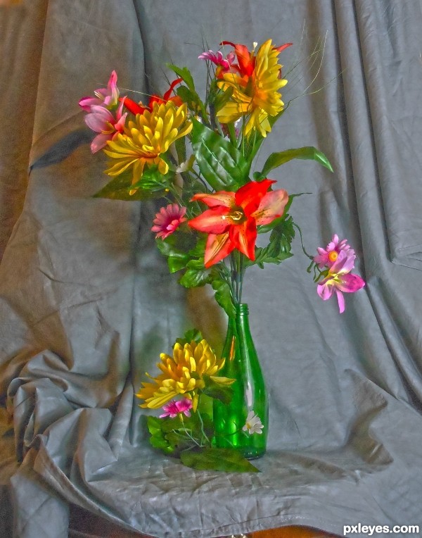 Creation of Plastic flowers: Final Result