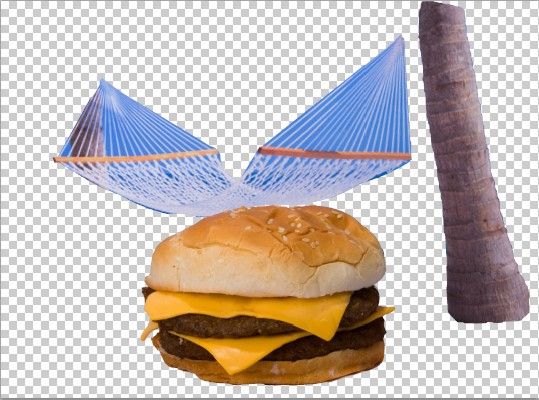 Creation of Cheeseburger Man: Step 3