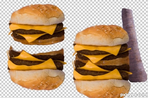 Creation of Cheeseburger Man: Step 5