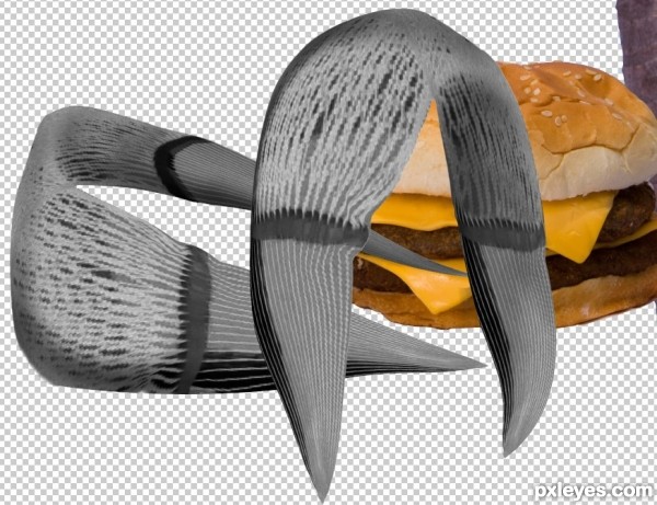 Creation of Cheeseburger Man: Step 12