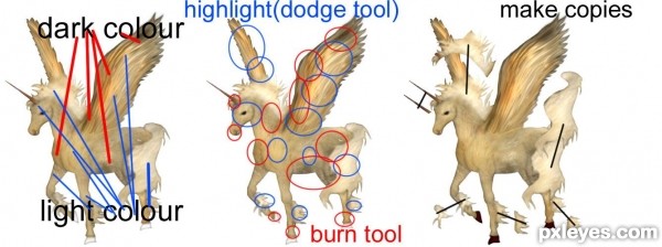 Creation of unicorn: Step 4