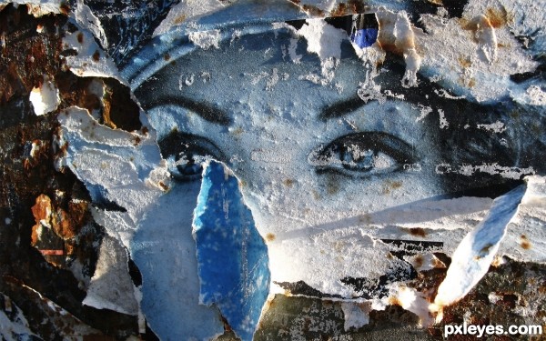 remnants of a face