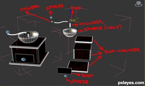 Creation of past and present of coffee: Step 2