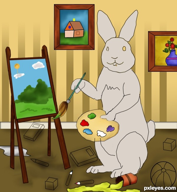 Creation of Messy Rabbit Painter: Step 3