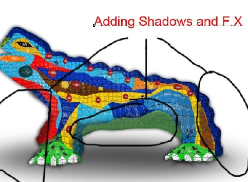 Creation of dragon de la escalinata: Step 11