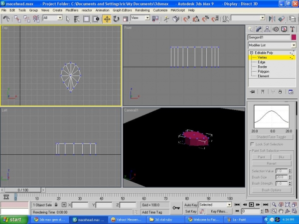 Creation of Ruby Oval Brilliant Cut: Step 1