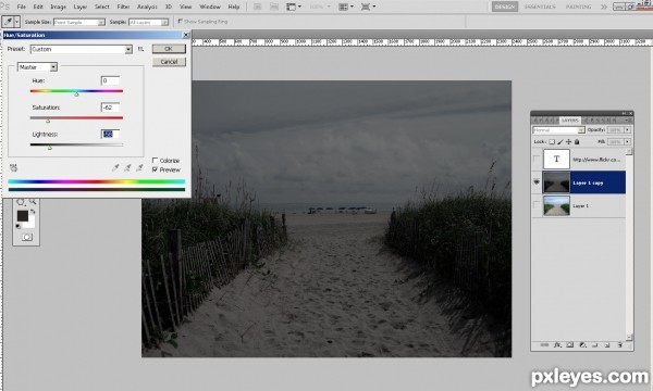 Creation of Moonlit Beach: Step 2