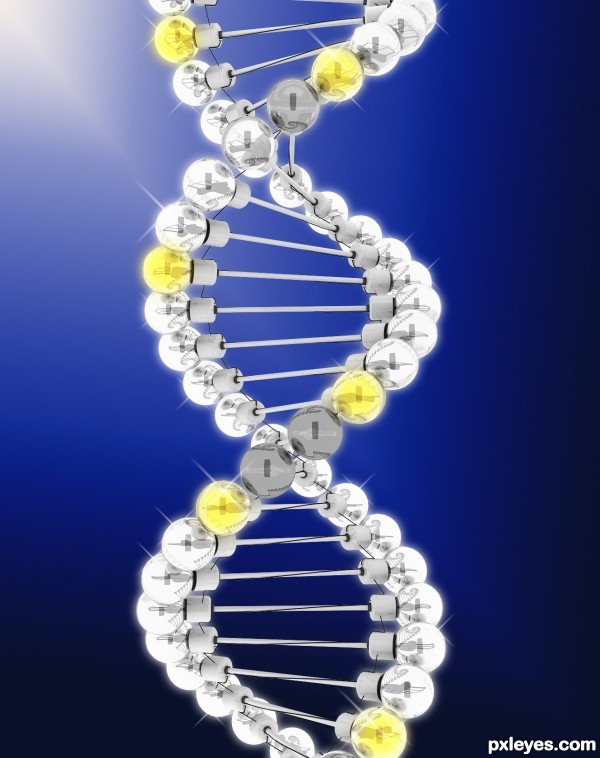 Creation of lighting DNA: Step 8