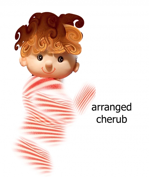 Creation of Candy Striped Cherub: Step 3