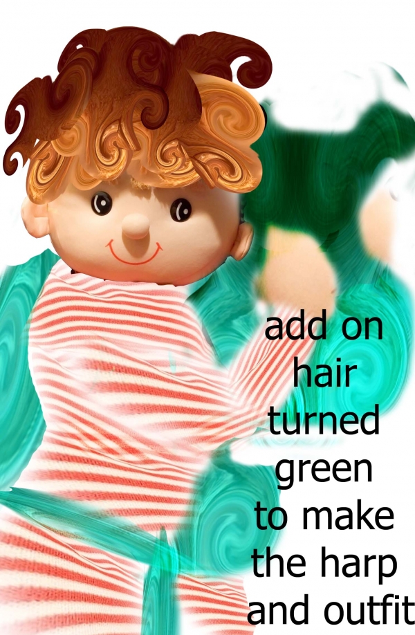 Creation of Candy Striped Cherub: Step 4