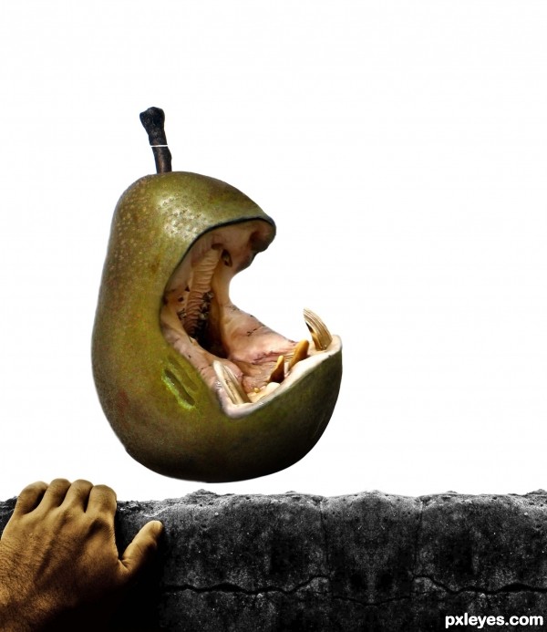 Creation of fear the Pear: Step 4