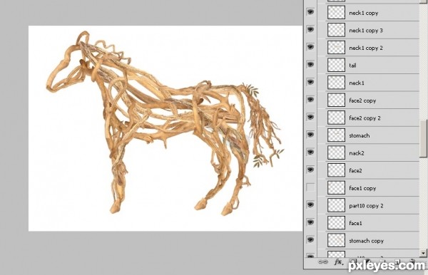 Creation of Roots Horse: Step 7