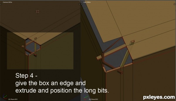 Creation of cat in a box with impossible corners: Step 4