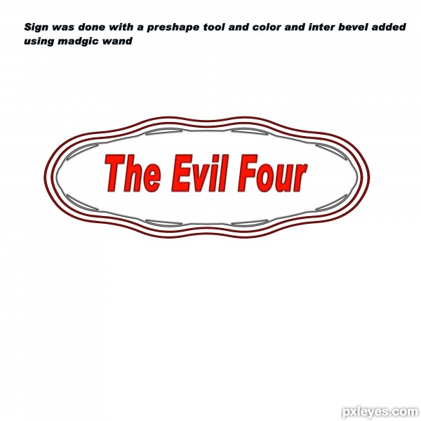 Creation of The Evil Four: Step 14