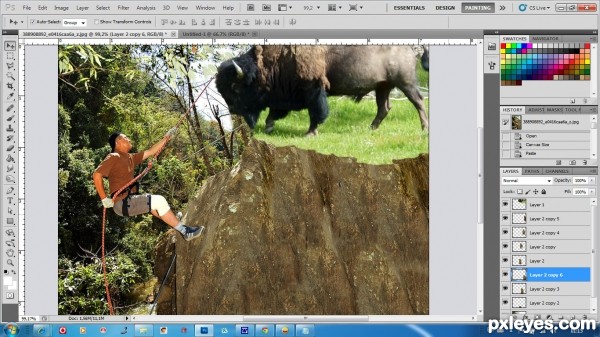 Creation of Alpinism with ... bison: Step 4