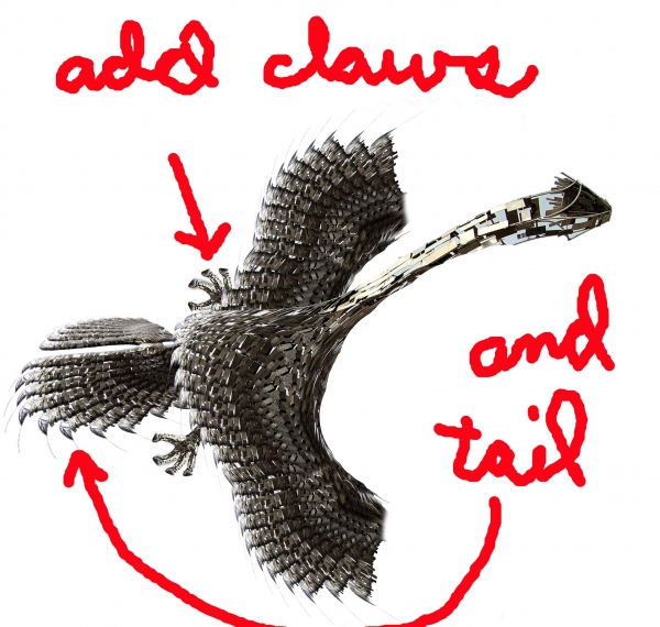 Creation of Prehistoric Bird Lizard: Step 7