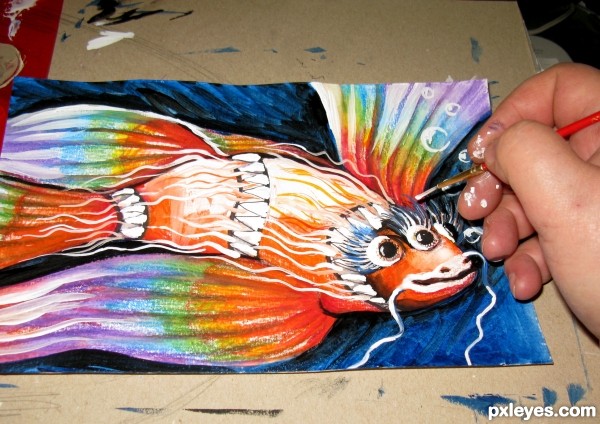 Creation of vixen rainbow fish: Step 6