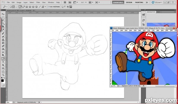 Creation of Power up Mario: Step 1