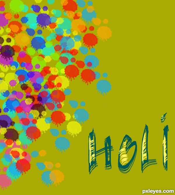 Creation of Holi Poster: Step 2